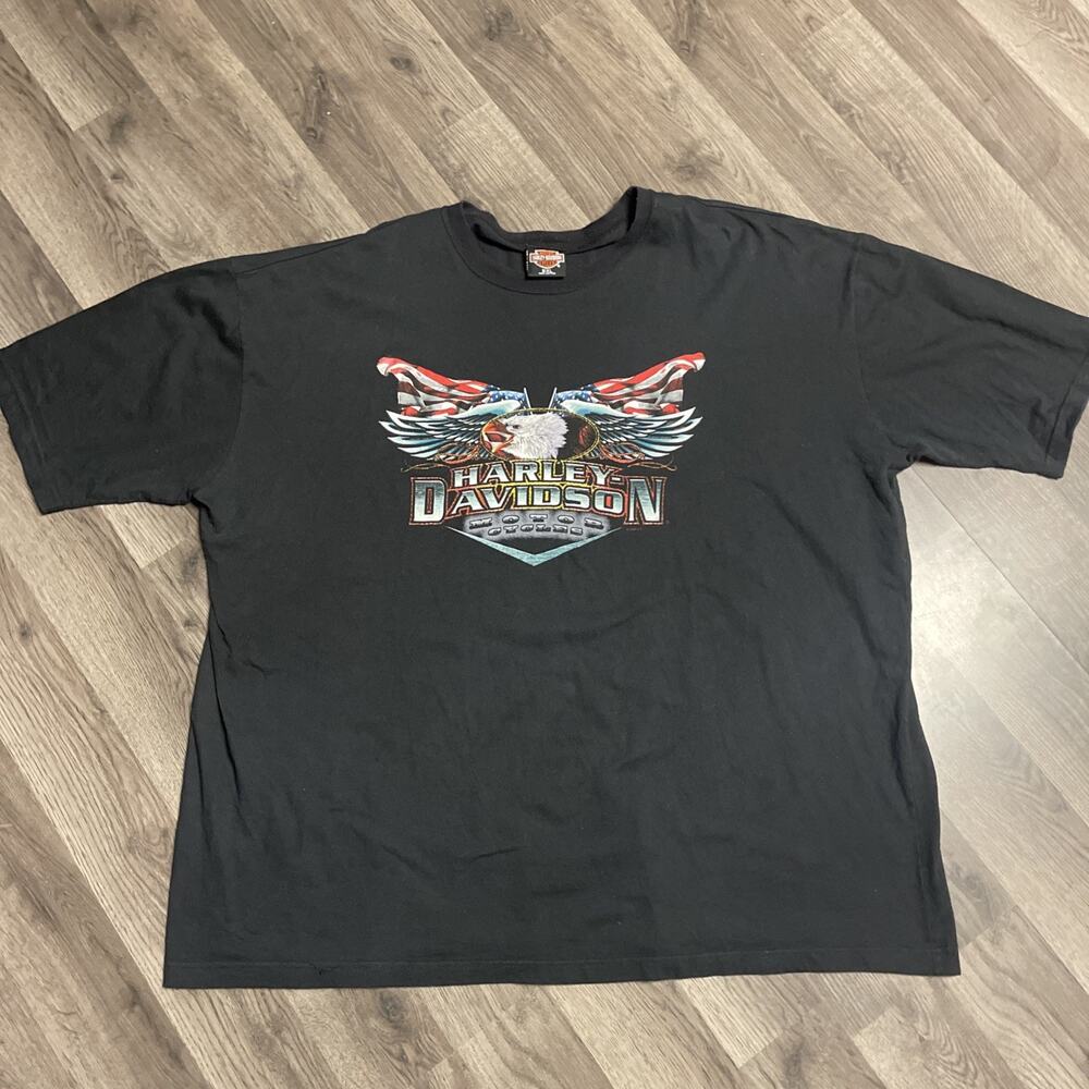 Vintage Harley Davidson T Shirt Mens 5XL 1997 Graphic Hanes Beefy Tee Valparaiso